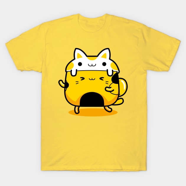 yellow cat tour guide profession T-Shirt by MEDZ